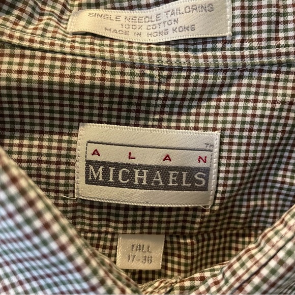 Barely Worn Alan Michaels Tall 17-36 Button Down Shirt - Picture 4 of 6